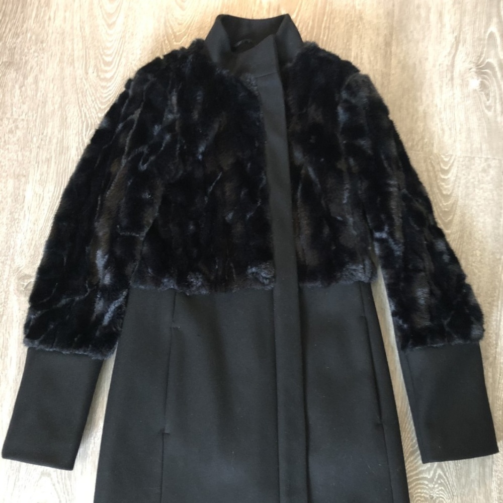 French Connection women fur coat